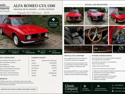 Gebraucht Alfa Romeo GTA 95 PS (69 kW) 1970 Rot Coupé