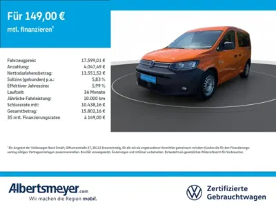Gebraucht VW Caddy Basis 114 PS (83 kW) 2021 Orange Van / Kleinbus