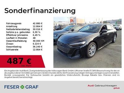 Gebraucht Audi A5 S-Line 150 PS (110 kW) 2025 Mythosschwarz metallic Kombi