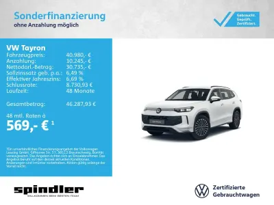 Gebraucht VW Tayron Life 193 PS (141 kW) 2025 Oryxweiß perlmutteffekt SUV