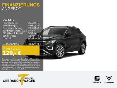 Gebraucht VW T-Roc IQ Drive 150 PS (110 kW) 2025 Schwarz SUV