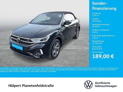 Usata VW T-Roc Cabriolet R-line 150 CV (110 kW) 2025 Nero Cabrio
