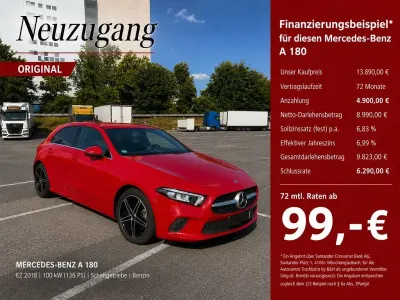 Gebraucht Mercedes A180 136 PS (100 kW) 2019 Rot Limousine
