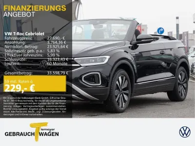 Gebraucht VW T-Roc Cabriolet Move 150 PS (110 kW) 2025 Deep black perleffekt/schwarz Cabrio