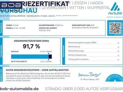 Second-hand Citroën e-C4 Feel 100 kW (136 CP) 2022 Roșu Berlinǎ
