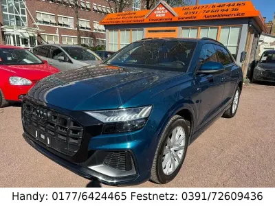 Gebraucht Audi Q8 S-Line 286 PS (210 kW) 2018 Galaxisblau metallic SUV