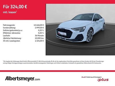 Gletscherweiß metallic Gebraucht 2025 Audi A3 S-Line Limousine | 43.466 € (Teuer)