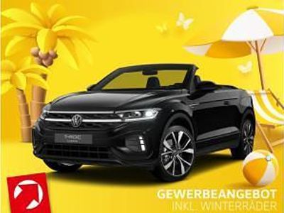 Neu VW T-Roc Cabriolet R-line 150 PS (110 kW) 2025 Schwarz (deep black perleffekt / schwarz) Cabrio