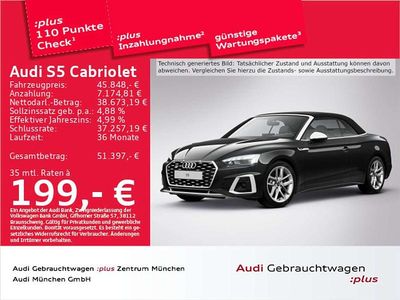 Gebraucht Audi S5 Cabriolet Sport 354 PS (260 kW) 2023 Mythosschwarz metallic/verdeck Cabrio
