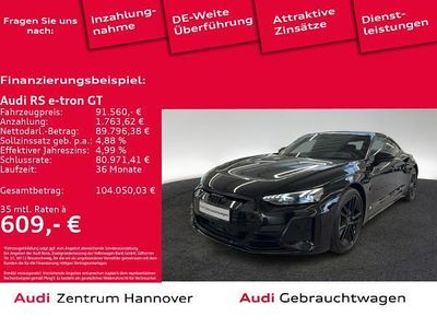 Schwarz (0e mythosschwarz metallic) Gebraucht 2024 Audi e-tron GT quattro Ambiente Limousine | 91.561 € (Teuer)