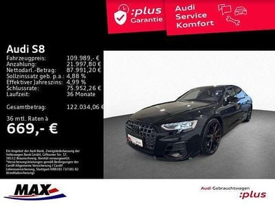 Sebringschwarz kristalleffekt Gebraucht 2024 Audi S8 Ambiente Limousine | 109.989 € (Teuer)