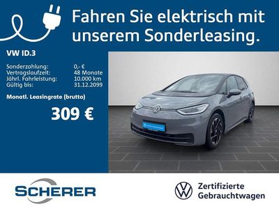 Gebraucht VW ID.3 Pro Performance 150 kW (204 PS) 2022 Mondsteingrau schwarz Kleinwagen