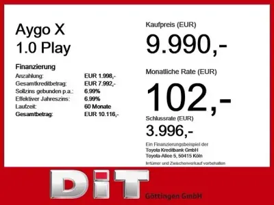 Gebraucht Toyota Aygo X X-play 72 PS (52 kW) 2022 Schneeweiß SUV
