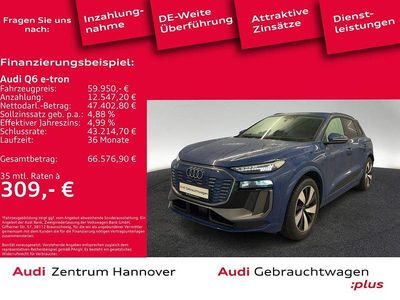 Gebraucht Audi Q6 e-tron Ambiente 284 kW (387 PS) 2024 9w ascariblau metallic (metallic) SUV