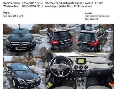 Schwarz Gebraucht 2013 Mercedes B200 Sport Van / Kleinbus | 8.700 € (Fairer Preis)
