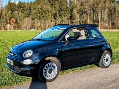 gebraucht Fiat 500C Cabrio Lounge 1,2 , schwarz, Einparkhilfe, Klima, AHK