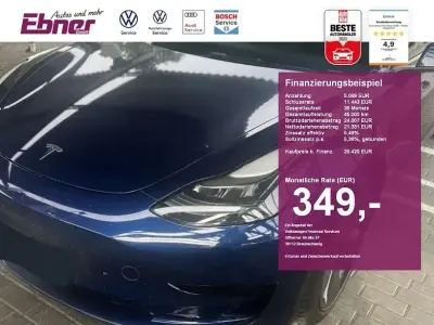 Gebraucht Tesla Model 3 RWD 239 kW (325 PS) 2022 Sonderlackierung dunkelblau me Limousine