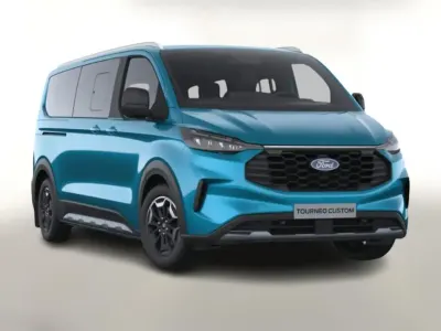 Neu Ford Tourneo Custom Active 170 PS (125 kW) 2026 Digital aqua blue metallic Van