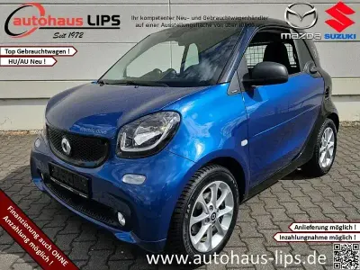 Gebraucht Smart ForTwo Electric Drive Passion 60 kW (82 PS) 2018 Tridionsicherheitszelle schwarz, cbsfarbe blau galaxy Coupé