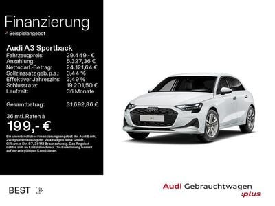Brugt Audi A3 Advanced 150 HK (110 kW) 2025 Hvid Sedan