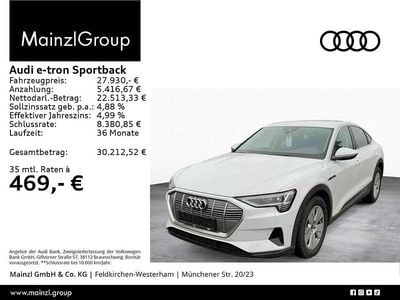 Gebraucht Audi e-tron 230 kW (313 PS) 2022 Gletscherweiß metallic SUV