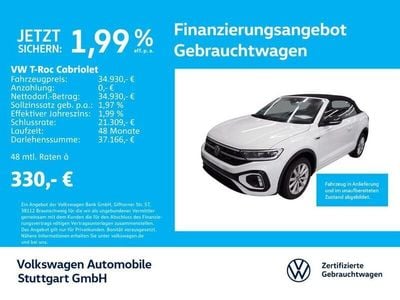 Gebraucht VW T-Roc Cabriolet R-line 150 PS (110 kW) 2024 Weiß Cabrio