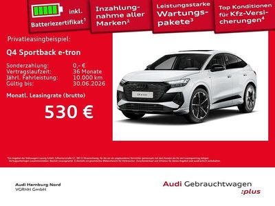 Gebraucht Audi Q4 Sportback e-tron S-Line 210 kW (286 PS) 2025 Weiß SUV