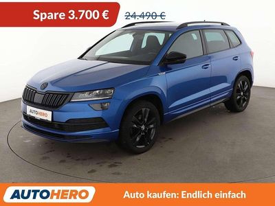 Usado Skoda Karoq SportLine 150 HP (110 kW) 2020 Azul SUV