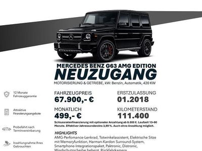 Gebraucht Mercedes G63 AMG AMG 571 PS (419 kW) 2018 Schwarz SUV