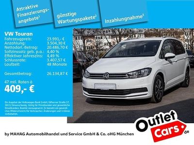 Gebraucht VW Touran United 150 PS (110 kW) 2020 Weiß Van / Kleinbus