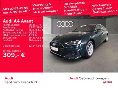 Goodwoodgruen perl. Gebraucht 2022 Audi A4 Sport Kombi | 28.850 € (Fairer Preis)