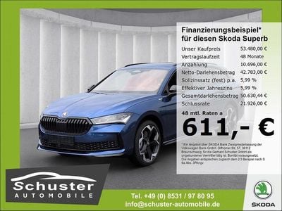 Neu Skoda Superb SportLine 193 PS (141 kW) 2025 Blau Kombi