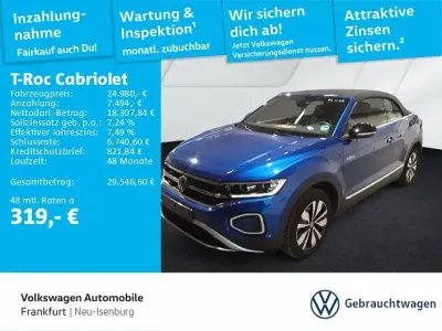 Gebraucht VW T-Roc Cabriolet Goal 116 PS (85 kW) 2025 5z ravennablau metallic (metallic) Cabrio