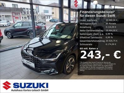 Neu Suzuki Swift Comfort+ 83 PS (61 kW) 2026 Schwarz Kleinwagen