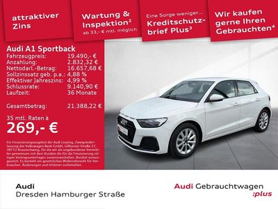 Gebraucht Audi A1 Sportback Advanced Plus 95 PS (69 kW) 2022 Weiß Kleinwagen