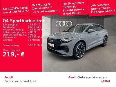 Grau Gebraucht 2022 Audi Q4 Sportback e-tron Sport SUV | 27.650 € (Fairer Preis)