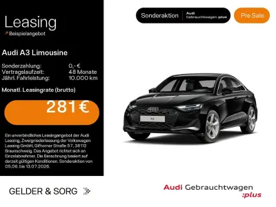 Używany Audi A3 Advanced Plus 150 KM (110 kW) 2025 Czarny Sedan/Limuzyna