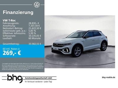 Gebraucht VW T-Roc R-line 150 PS (110 kW) 2023 Weiß SUV
