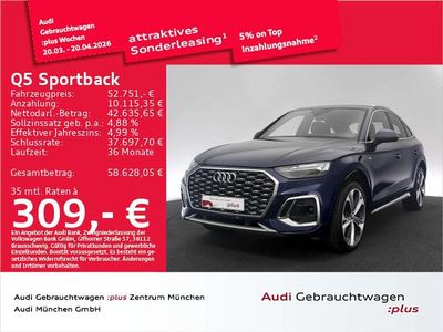 Gebraucht Audi Q5 S-Line 286 PS (210 kW) 2023 Navarrablau metallic SUV