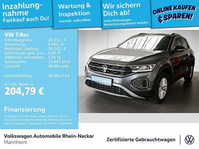 Gebraucht VW T-Roc Life 150 PS (110 kW) 2022 Indiumgrau metallic SUV