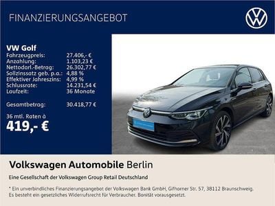 Second-hand VW Golf VIII Style 190 CP (139 kW) 2022 Negru Berlinǎ