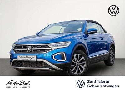 Gebraucht VW T-Roc Cabriolet Style 110 PS (80 kW) 2023 Ravennablau metallic/schwarz Cabrio
