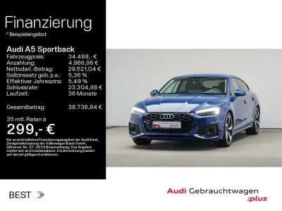 Gebraucht Audi A5 Sportback S-Line 163 PS (119 kW) 2023 Blau Kleinwagen