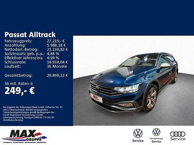 Gebraucht VW Passat Alltrack 200 PS (147 kW) 2022 Aquamarinblau metallic (metallic) Kombi