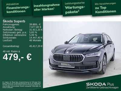 Onyxschwarz metallic Gebraucht 2025 Skoda Superb Selection Kombi | 39.889 € (Superpreis)