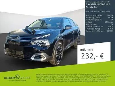 Gebraucht Citroën C4 PureTech 131 PS (96 kW) 2023 Lackierung schwarz perla nera/typ aussenverkleidung metalliclackierung SUV