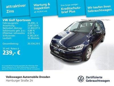 Gebraucht VW Golf Sportsvan United 131 PS (96 kW) 2020 Atlantik blue metallic Van / Kleinbus