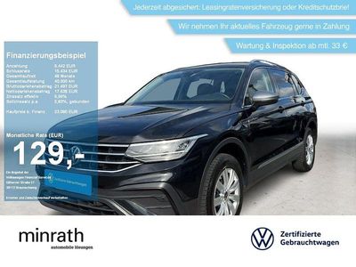 Gebraucht VW Tiguan Allspace Life 150 PS (110 kW) 2022 Schwarz SUV