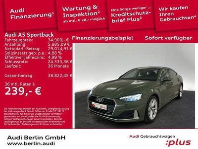Gebraucht Audi A5 Sportback Advanced Plus 204 PS (150 kW) 2024 Distriktgrün metallic Kleinwagen