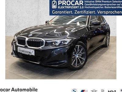 Gebraucht BMW 320e Sport Line 204 PS (150 kW) 2022 Schwarz Kombi